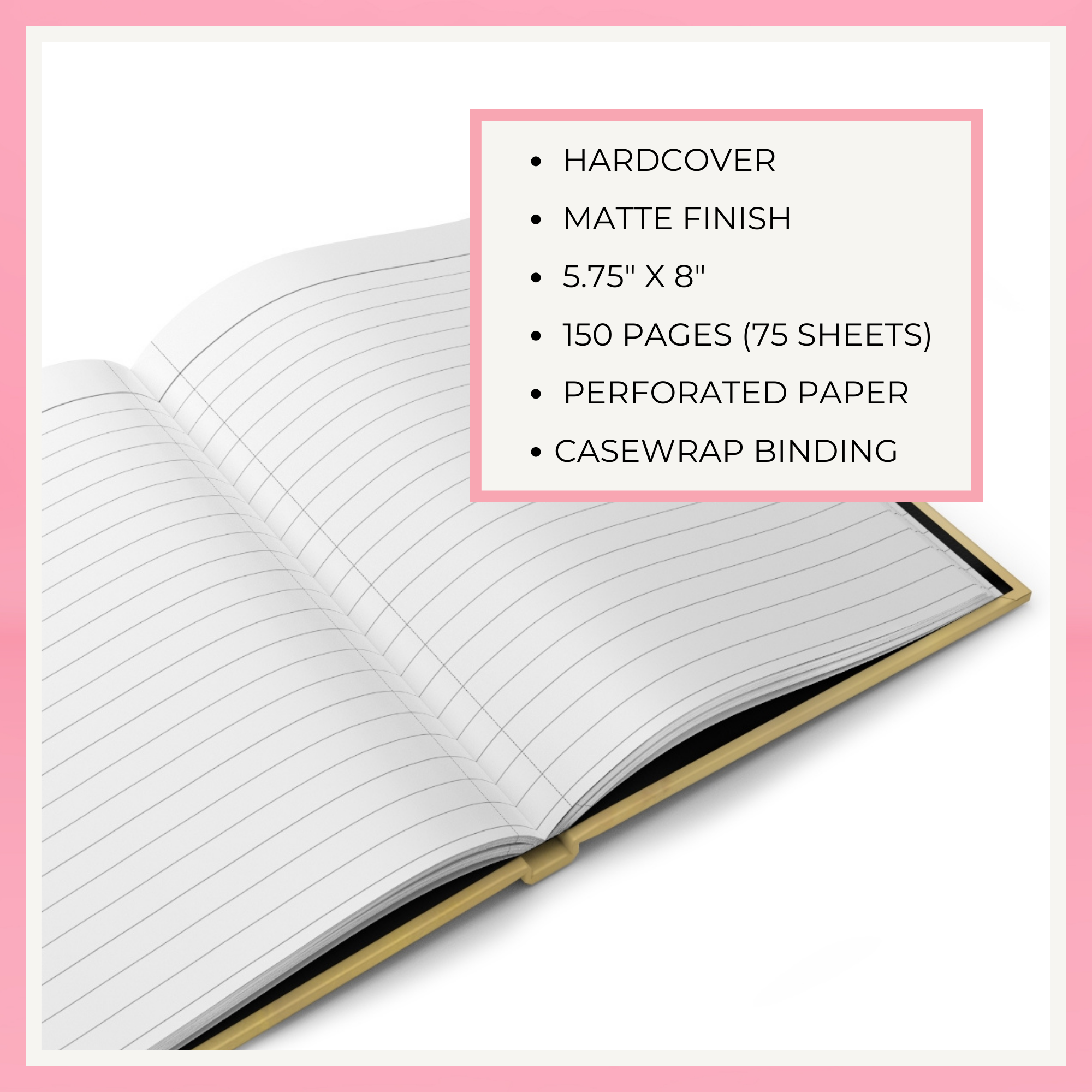 Gold Butterfly Hardcover Journal