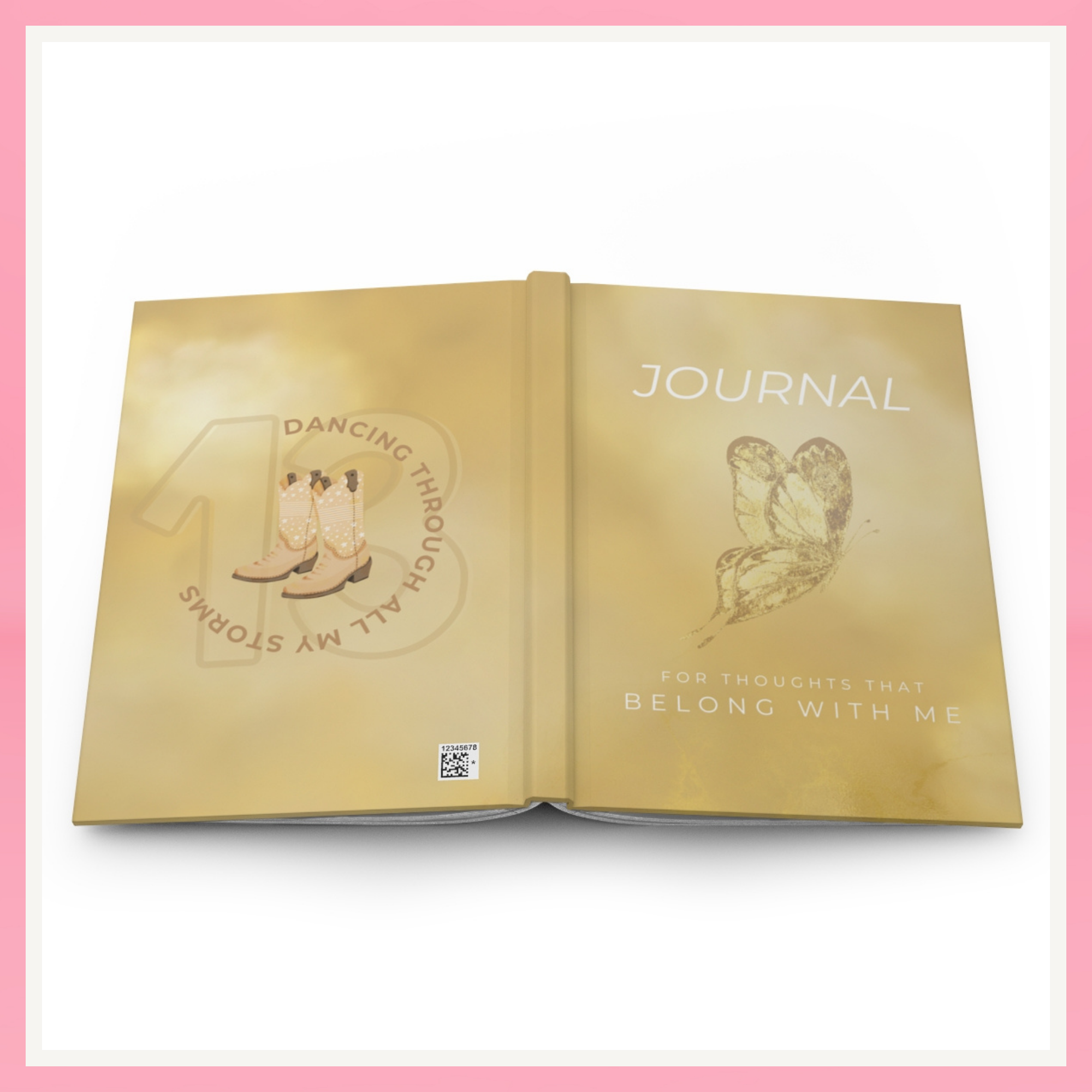 Gold Butterfly Hardcover Journal