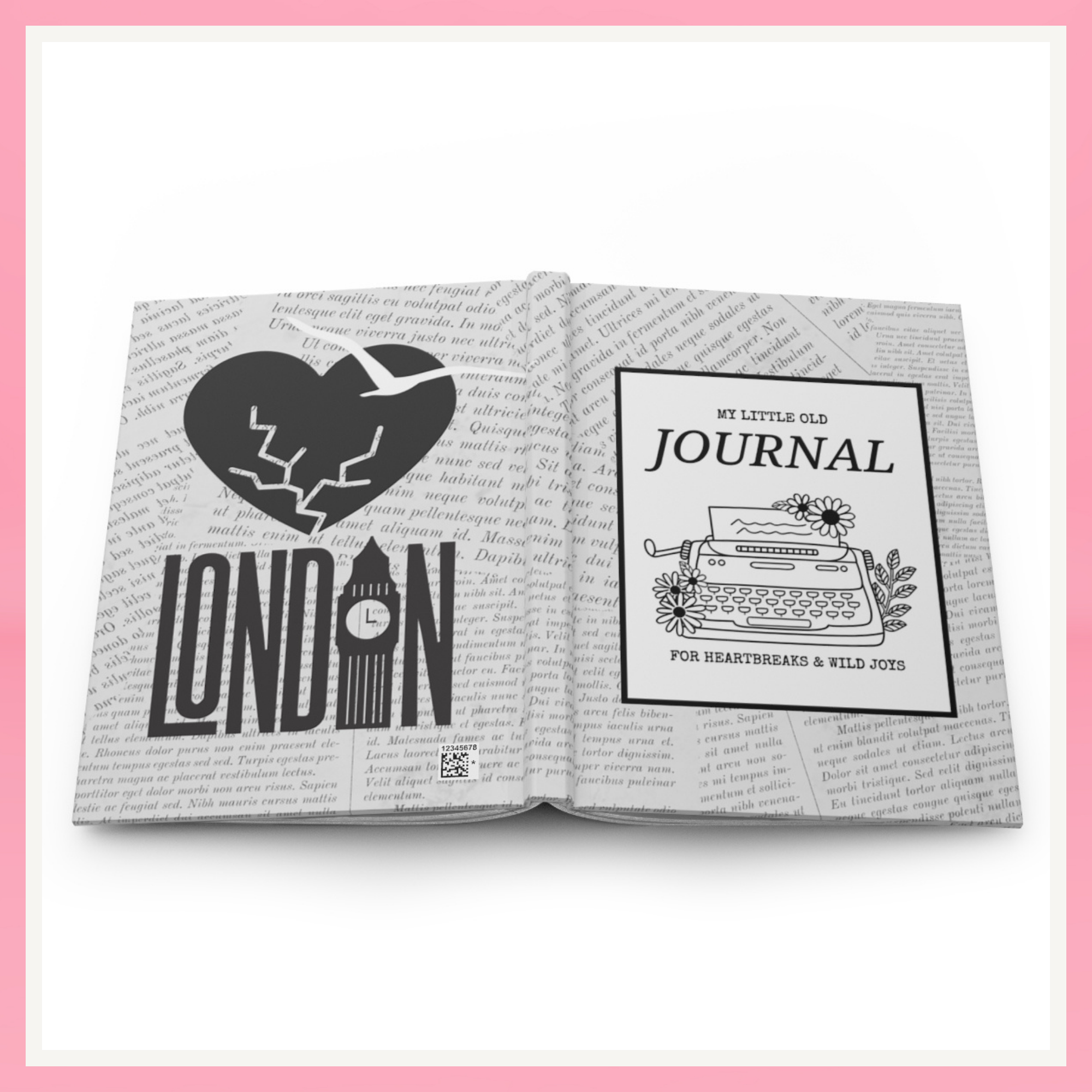 Vintage Typewriter Hardcover Journal