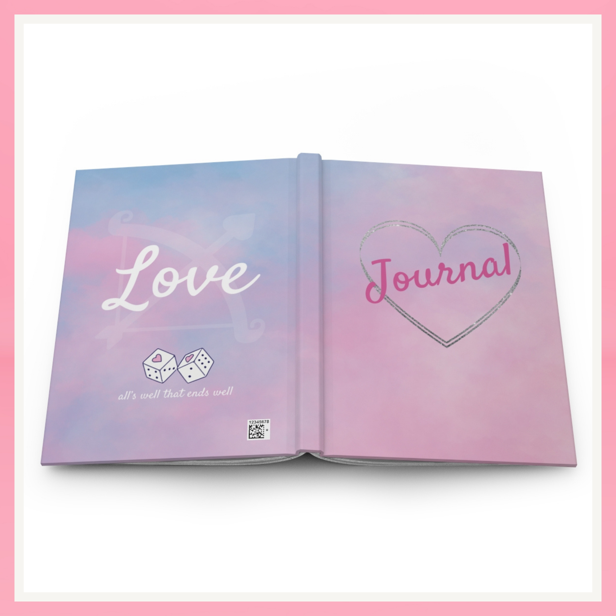 Pastel Heart Hardcover Journal