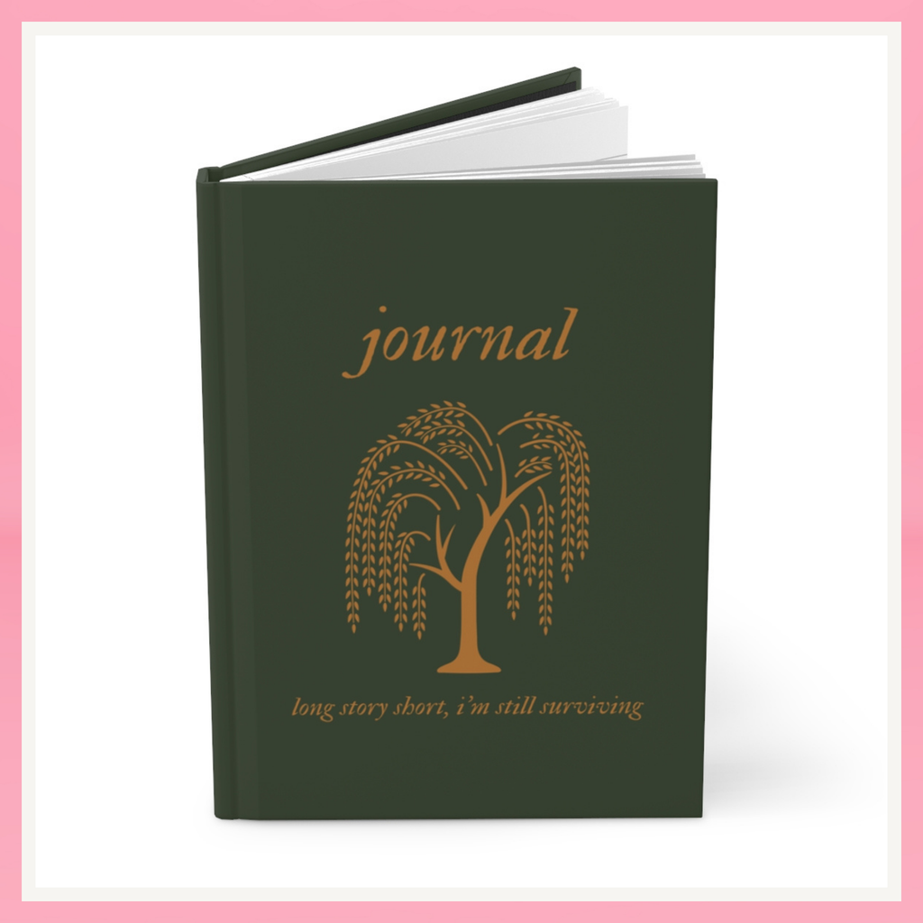 Green Willow Tree Hardcover Journal