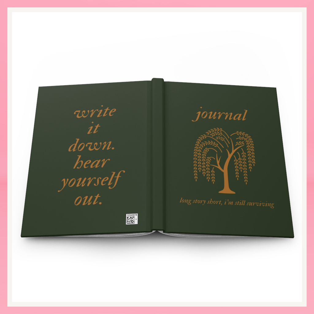 Green Willow Tree Hardcover Journal
