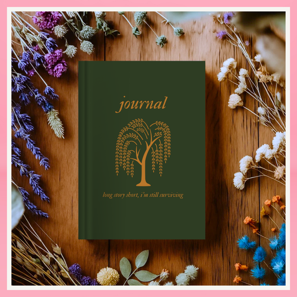 Green Willow Tree Hardcover Journal