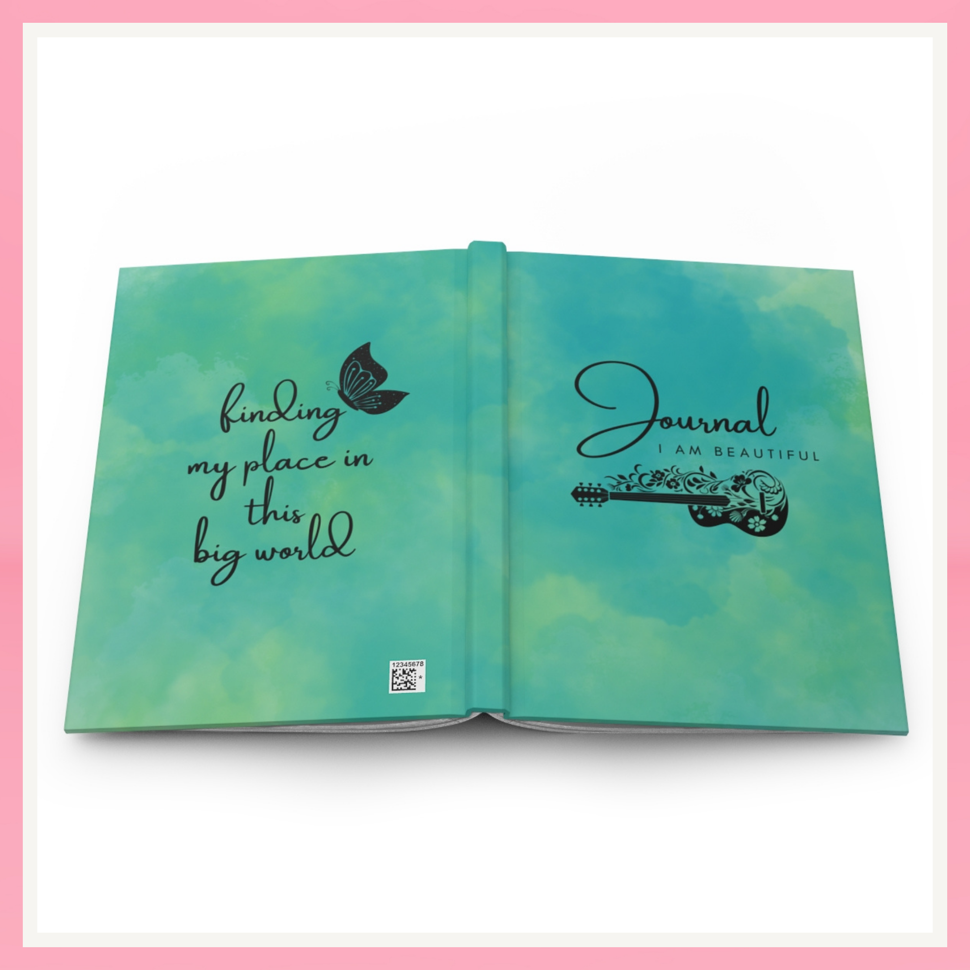 Watercolor Guitar Hardcover Journal