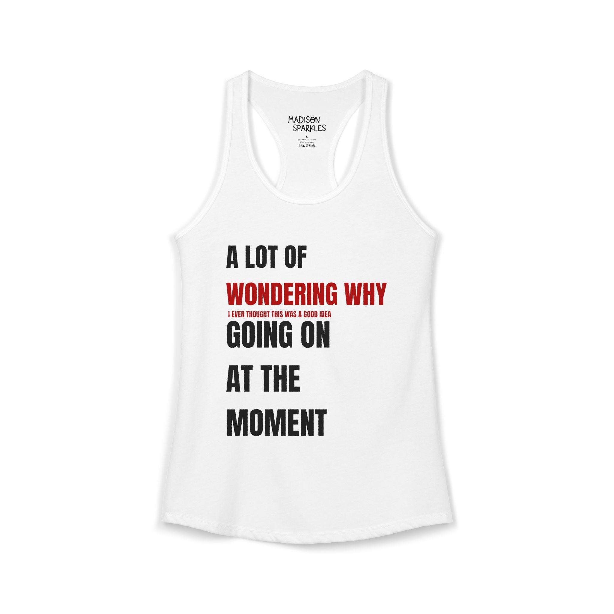 A Lot of Wondering Going On Tank Top (White)