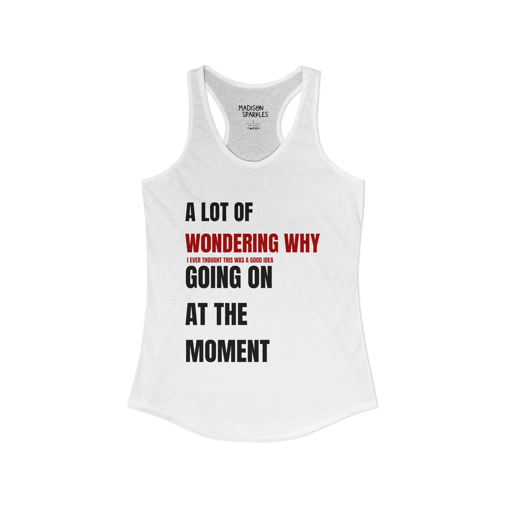 A Lot of Wondering Going On Tank Top (White)