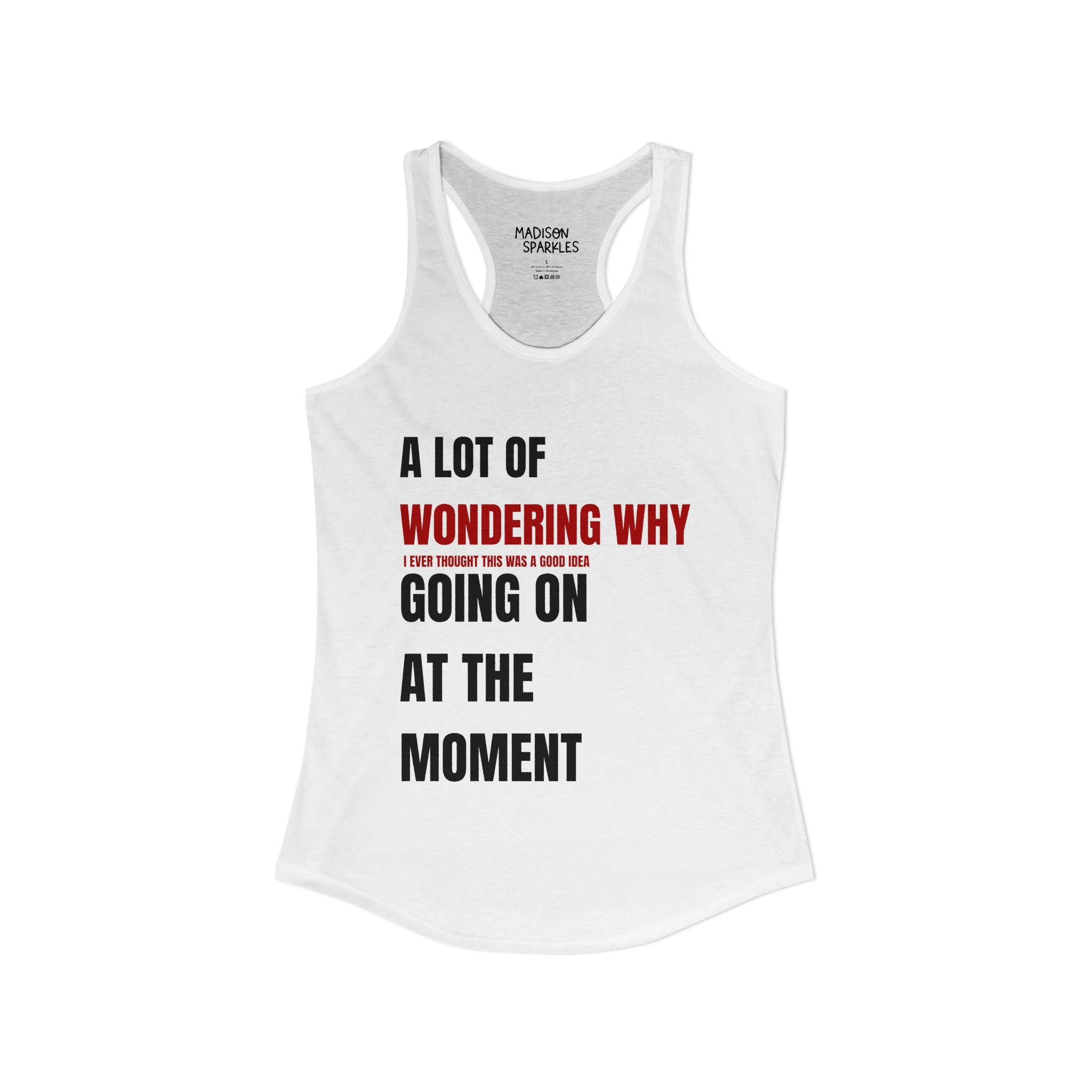 A Lot of Wondering Going On Tank Top (White)