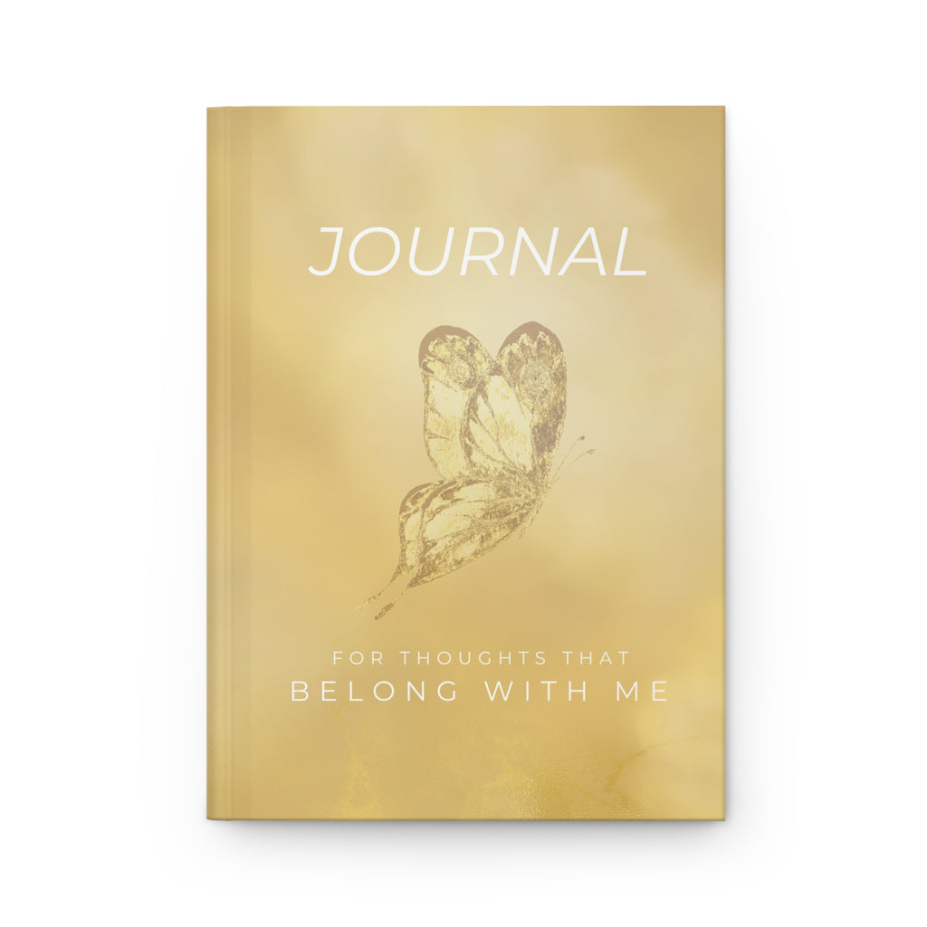 Gold Butterfly Hardcover Journal